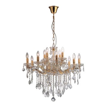 Ideal Lux - Candelabro numa corrente 12xE14/40W/230V dourado