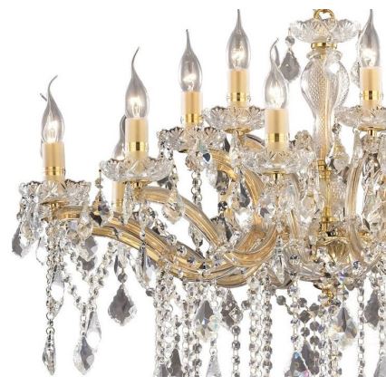 Ideal Lux - Candelabro numa corrente 12xE14/40W/230V dourado