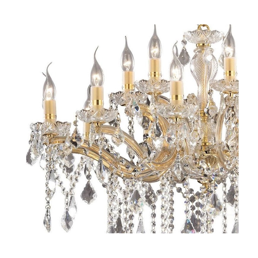 Ideal Lux - Candelabro numa corrente 12xE14/40W/230V dourado