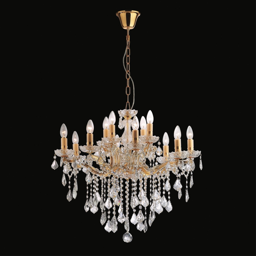 Ideal Lux - Candelabro numa corrente 12xE14/40W/230V dourado