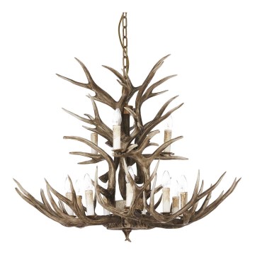 Ideal Lux - Candelabro numa corrente CHALET 12×E14/40W/230V chifres