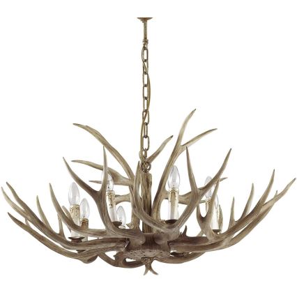 Ideal Lux - Candelabro numa corrente CHALET 12×E14/40W/230V chifres