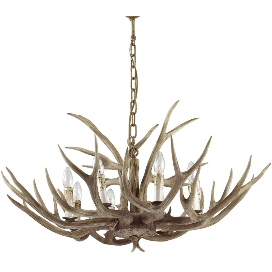 Ideal Lux - Candelabro numa corrente CHALET 12×E14/40W/230V chifres