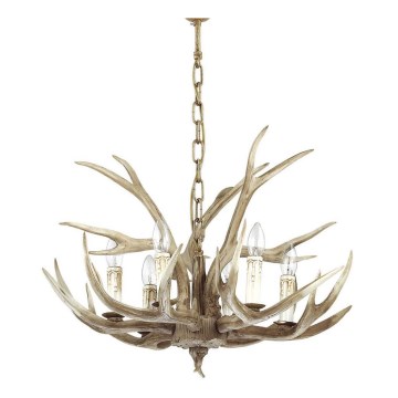 Ideal Lux - Candelabro suspenso CHALET 6xE14/40W/230V chifres