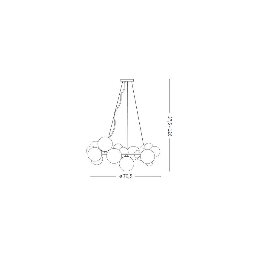 Ideal Lux - Candelabro suspenso LED DNA 25xG9/3,2W/230V