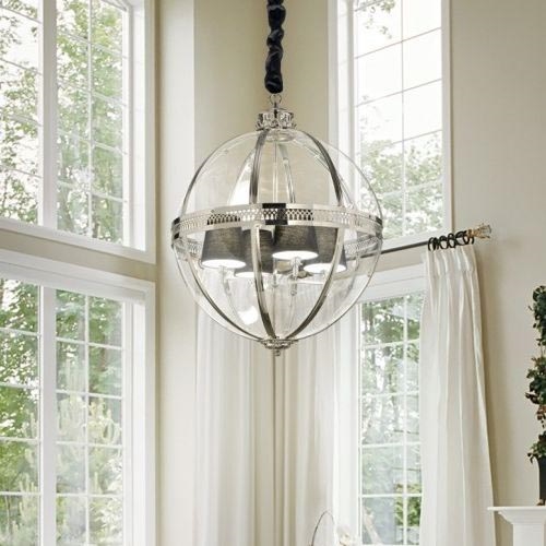 Ideal Lux - Candelabro suspenso WORLD 4xE14/40W/230V