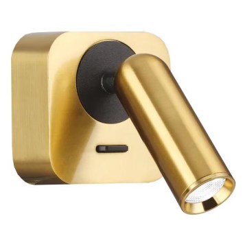 Ideal Lux - Foco de parede LED BEAN LED/3W/230V CRI 90 dourado