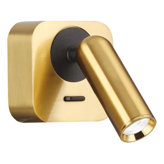 Ideal Lux - Foco de parede LED BEAN LED/3W/230V CRI 90 dourado
