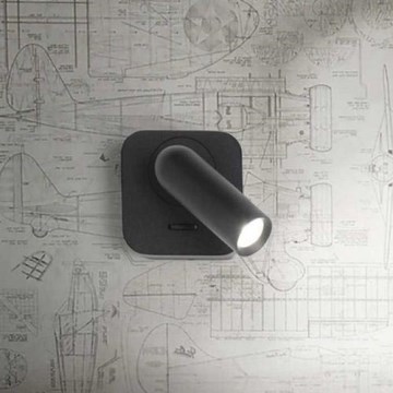 Ideal Lux - Foco de parede LED BEAN LED/3W/230V CRI 90 preto