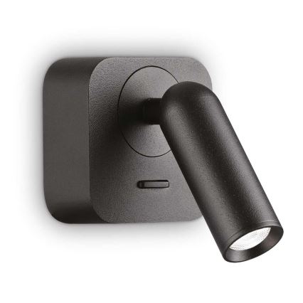 Ideal Lux - Foco de parede LED BEAN LED/3W/230V CRI 90 preto