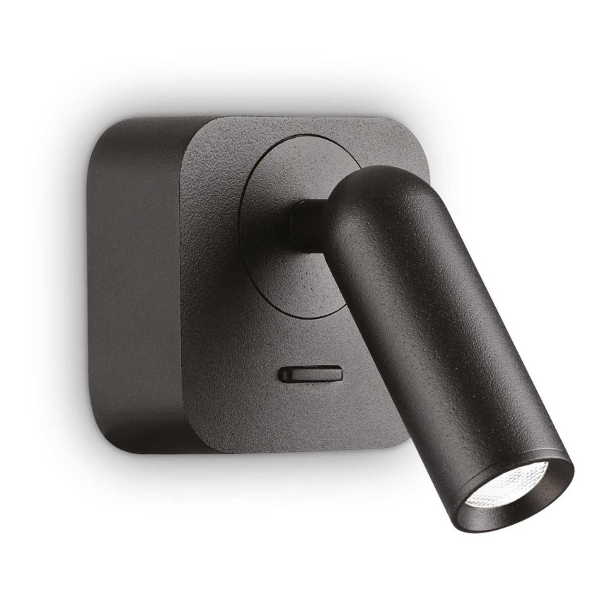 Ideal Lux - Foco de parede LED BEAN LED/3W/230V CRI 90 preto
