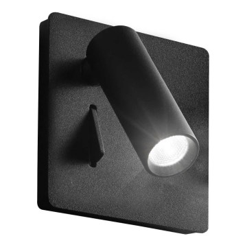 Ideal Lux - Foco de parede LED LITE LED/3W/230V CRI 90 preto