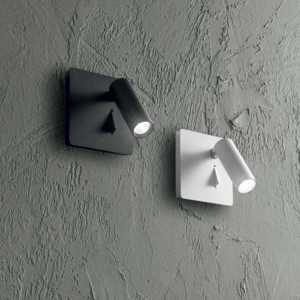 Ideal Lux - Foco de parede LED LITE LED/3W/230V CRI 90 preto