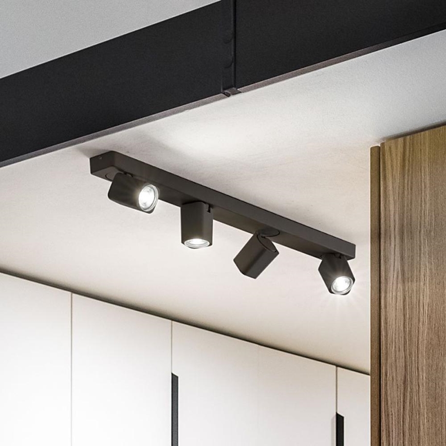 Ideal Lux - Foco LED RUDY 4xGU10/7W/230V CRI 90 preto