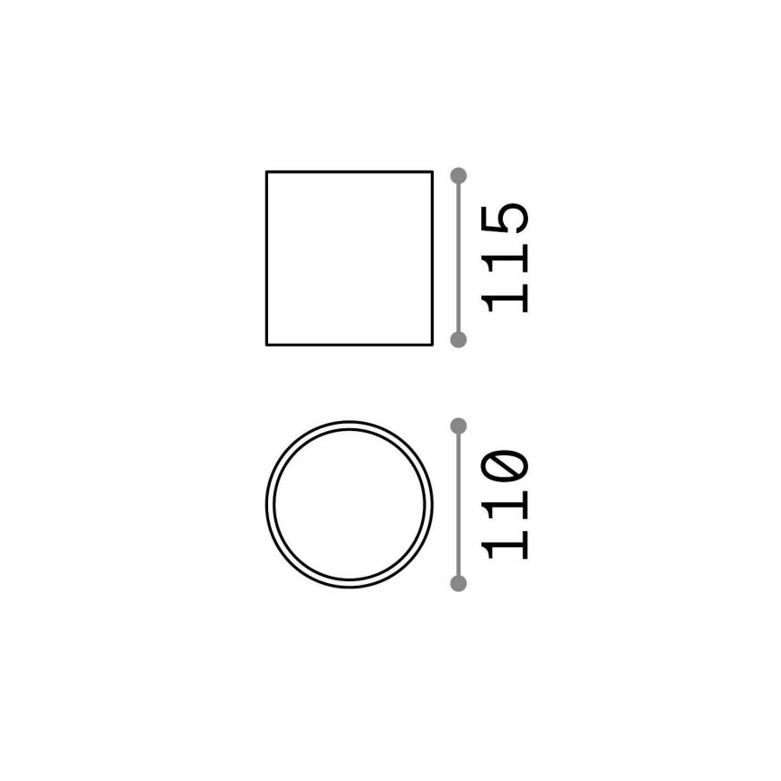 Ideal Lux - Foco para casa de banho GUN 1xGU10/28W/230V IP44 branco