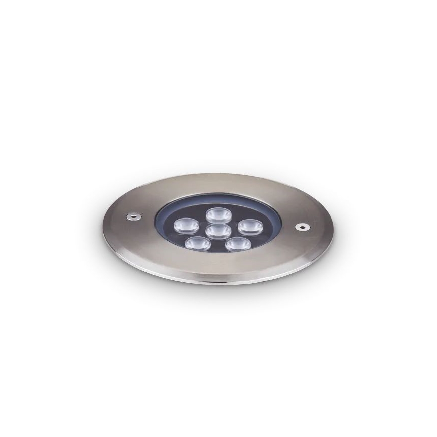 Ideal Lux - Iluminação de caminho de acesso LED FLOOR LED/6W/230V diâmetro 12 cm CRI 90 IP67 cromado brilhante