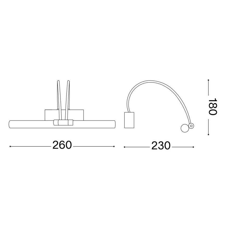 Ideal Lux - Iluminação de ilustração LED BOW LED/3,5W/230V 26 cm CRI 90 dourado
