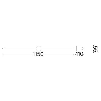 Ideal Lux - Iluminação de ilustração LED FILO LED/16W/230V 115 cm CRI 90 branco
