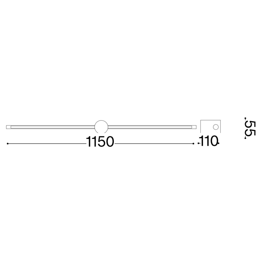 Ideal Lux - Iluminação de ilustração LED FILO LED/16W/230V 115 cm CRI 90 branco
