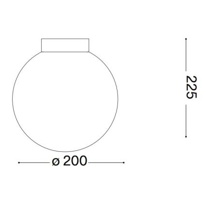 Ideal Lux - Iluminação de parede CARTA 1xE27/25W/230V diâmetro 20 cm branco