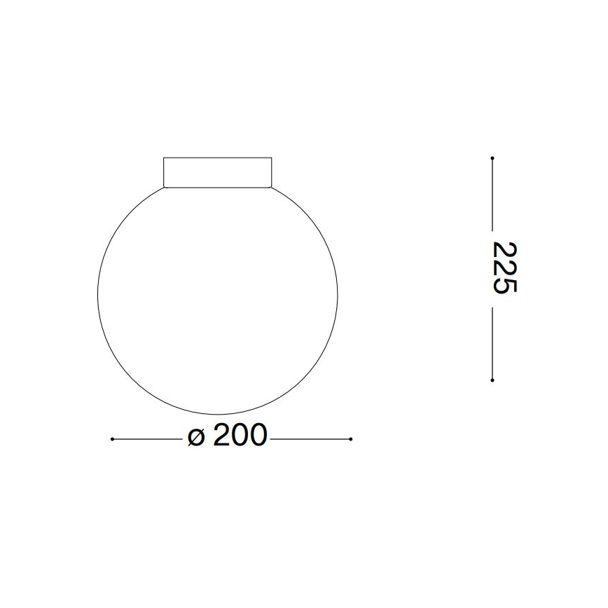 Ideal Lux - Iluminação de parede CARTA 1xE27/25W/230V diâmetro 20 cm branco