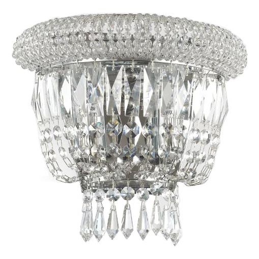 Ideal Lux - Iluminação de parede de cristal DUBAI 2xE14/28W/230V cromado brilhante