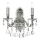 Ideal Lux - Iluminação de parede em cristal GIOCONDA 2xE14/40W/230V prateado