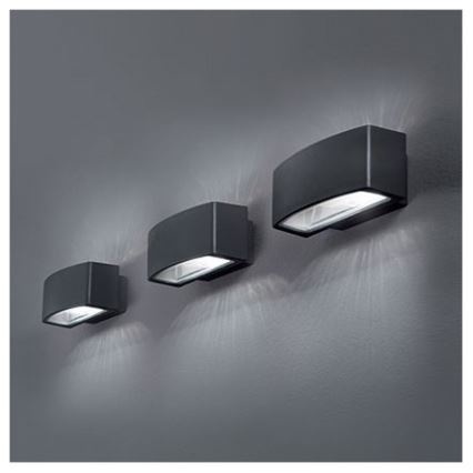 Ideal Lux - Iluminação de parede exterior ANDROMEDA 2xE27/60W/230V IP55 antracite