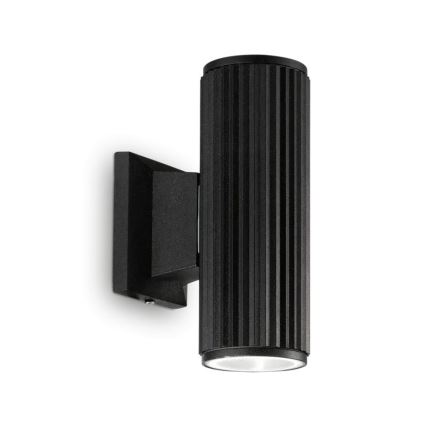 Ideal Lux - Iluminação de parede exterior BASE 2xGU10/28W/230V IP44 preto