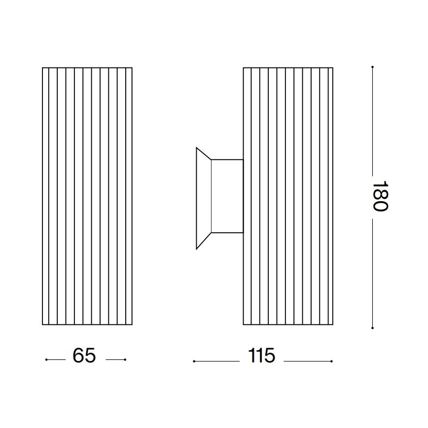 Ideal Lux - Iluminação de parede exterior BASE 2xGU10/28W/230V IP44 preto