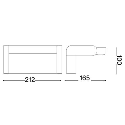 Ideal Lux - Iluminação de parede exterior LED SWIPE LED/21W/230V CRI 90 IP54 preto