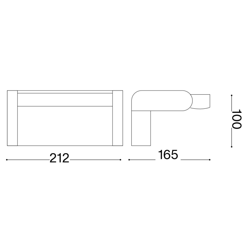 Ideal Lux - Iluminação de parede exterior LED SWIPE LED/21W/230V CRI 90 IP54 preto