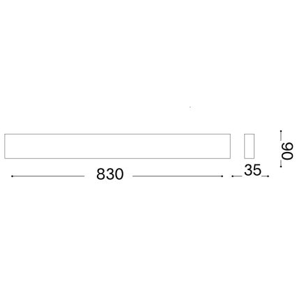 Ideal Lux - Iluminação de parede LED DELTA LED/30W/230V 3000K 83 cm CRI 90 branco