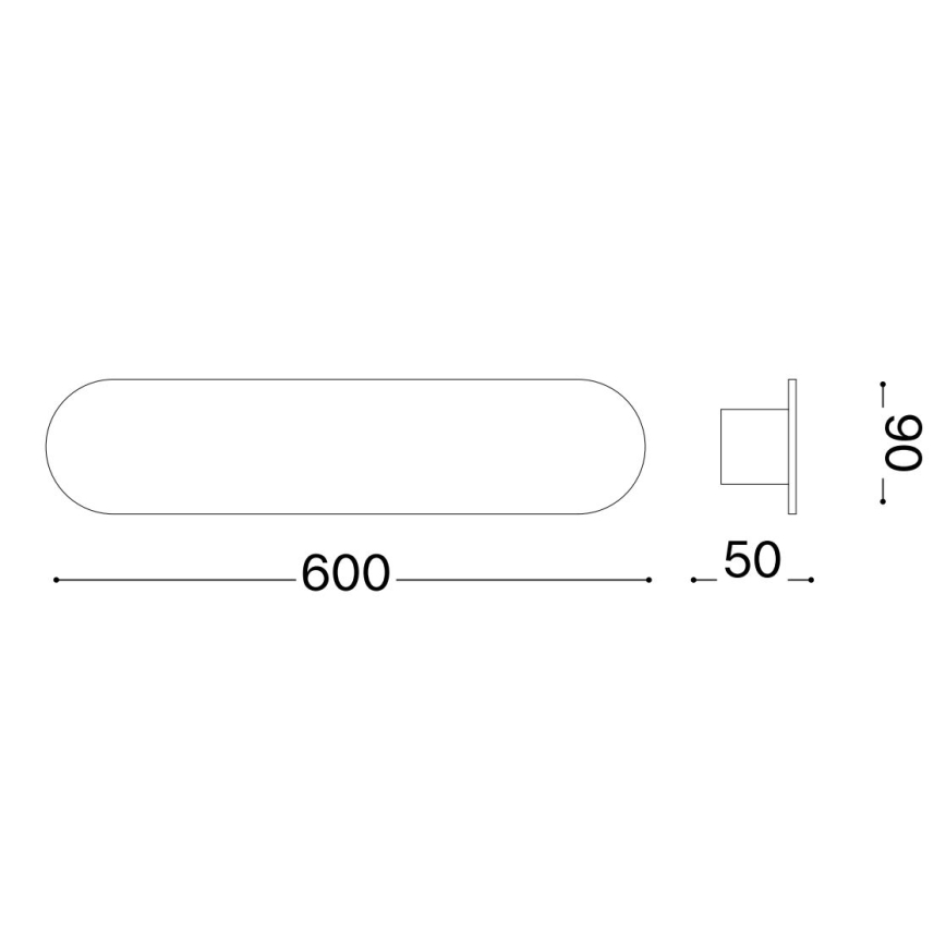 Ideal Lux - Iluminação de parede LED ECHO LED/30W/230V 60 cm CRI 90 latão