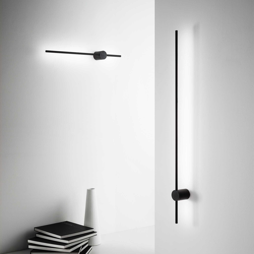 Ideal Lux - Iluminação de parede LED ESSENCE LED/12W/230V 3000K 70 cm CRI 90 preto