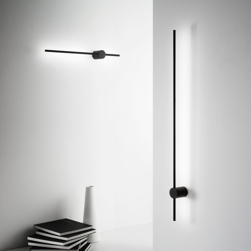 Ideal Lux - Iluminação de parede LED ESSENCE LED/12W/230V 4000K 70 cm CRI 90 preto