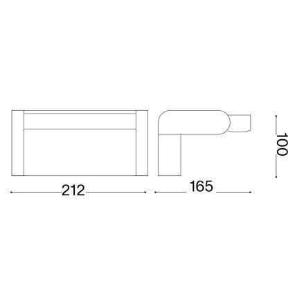 Ideal Lux - Iluminação de parede LED exterior com sensor SWIPE LED/21W/230V CRI 90 IP54 antracite
