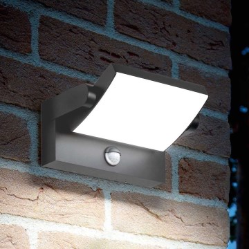 Ideal Lux - Iluminação de parede LED exterior com sensor SWIPE LED/21W/230V CRI 90 IP54 antracite