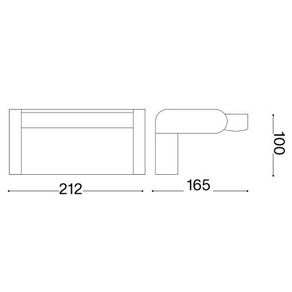 Ideal Lux - Iluminação de parede LED exterior com sensor SWIPE LED/21W/230V CRI 90 IP54 preto
