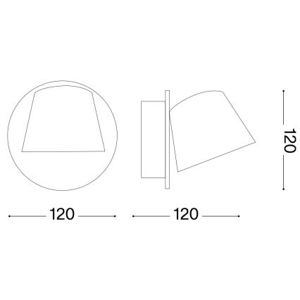 Ideal Lux - Iluminação de parede LED GIM LED/6W/230V preto