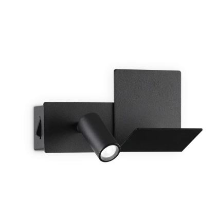 Ideal Lux - Iluminação de parede LED KOMODO LED/4,5W/230V USB CRI 90 preto