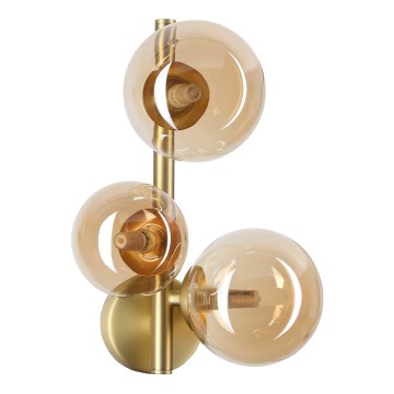 Ideal Lux - Iluminação de parede LED PERLAGE 3xG9/3W/230V dourado/fumado