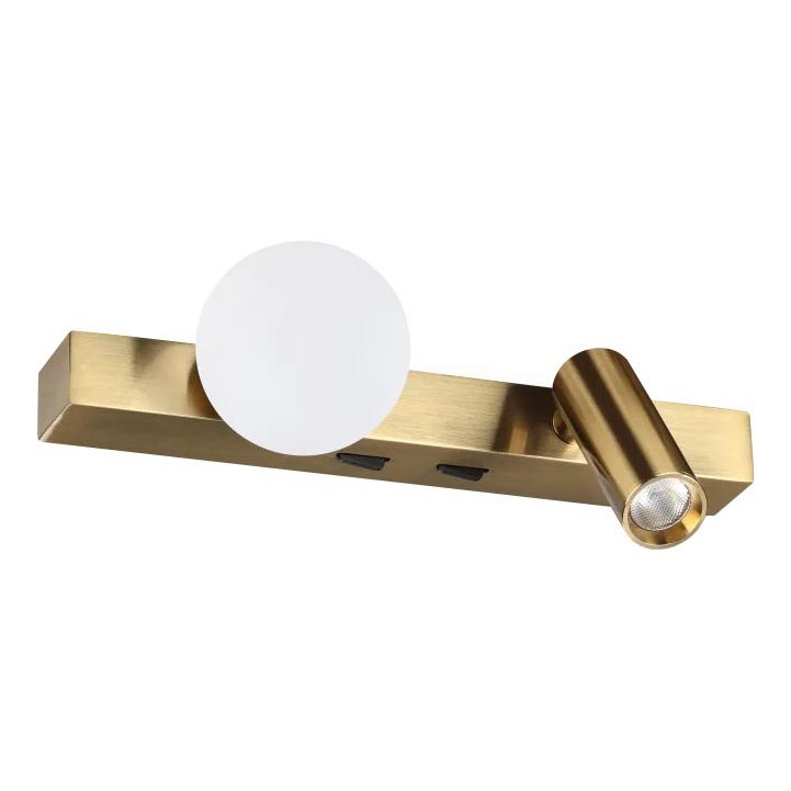 Ideal Lux - Iluminação de parede LED PING PONG 2xLED/3W/230V CRI 90 latão