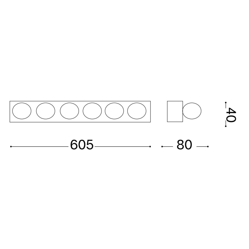Ideal Lux - Iluminação de parede PRIVE 6xE14/40W/230V latão