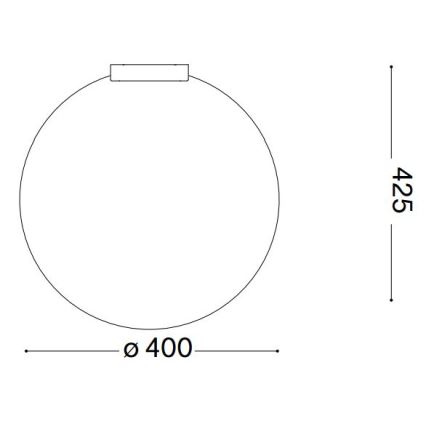 Ideal Lux - Iluminação de teto CARTA 1xE27/25W/230V diâmetro 40 cm branco