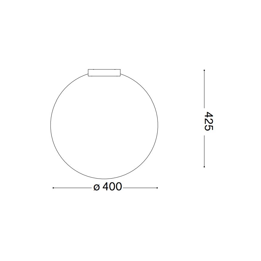 Ideal Lux - Iluminação de teto CARTA 1xE27/25W/230V diâmetro 40 cm branco