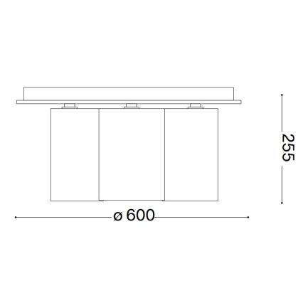 Ideal Lux - Iluminação de teto DAISY 6xE27/52W/230V diâmetro 60 cm dourado/branco