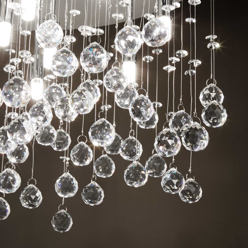 Ideal Lux - Iluminação de teto de cristal LED MOONLIGHT 12xG9/3W/230V diâmetro 60 cm cromado brilhante