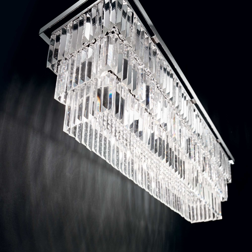 Ideal Lux – Iluminação de teto de cristal MARTINEZ 8×E14/40W/230V