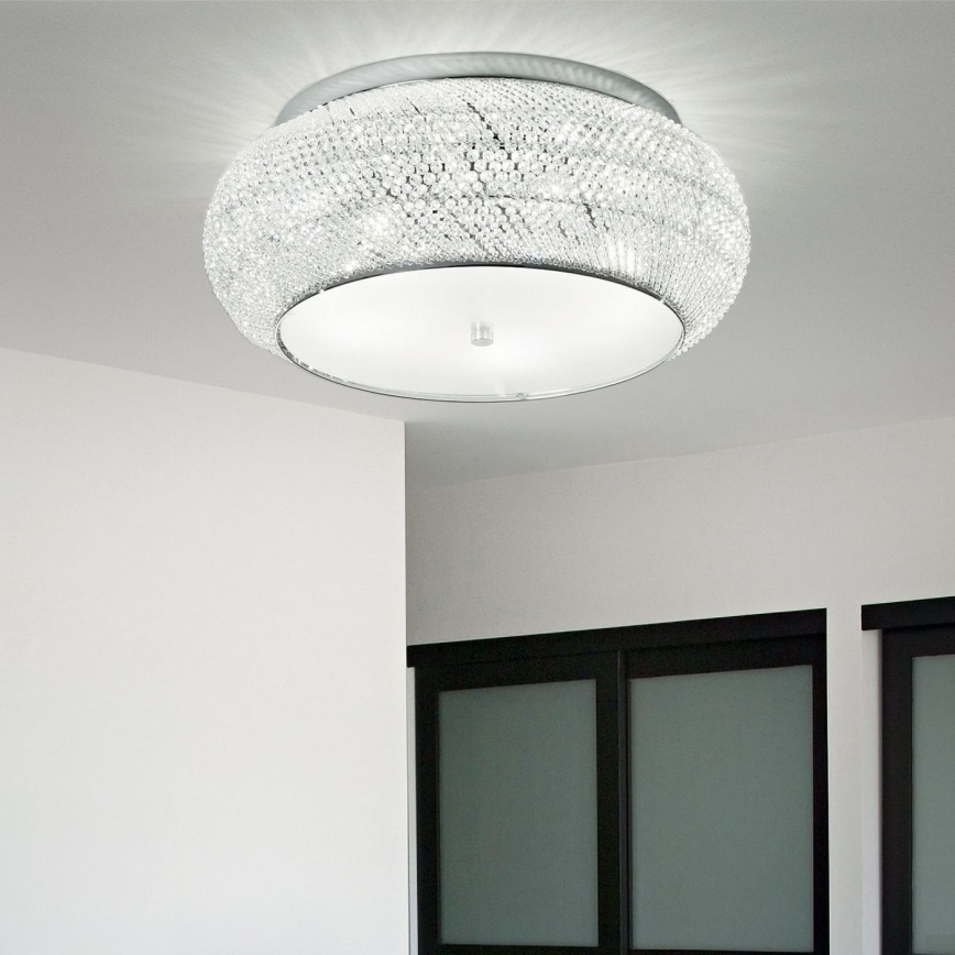 Ideal Lux - Iluminação de teto de cristal PASHA 10xE14/40W/230V diâmetro 55 cromado brilhante